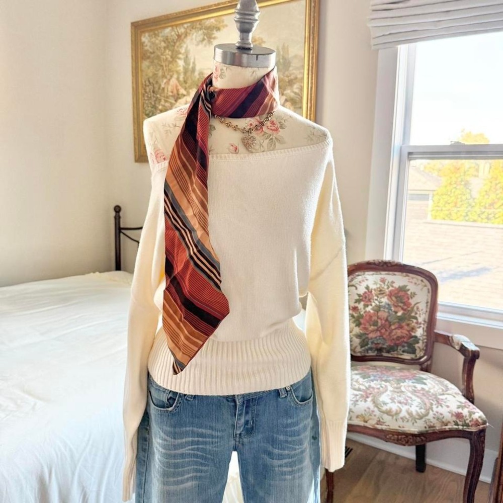 vintage striped‎ scarf